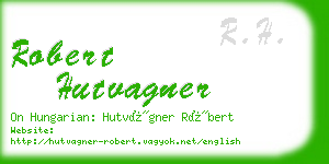 robert hutvagner business card